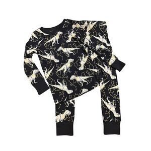 Old Navy Kids 2T Dinosaur Pajamas Set Black Long Sleeve Pants